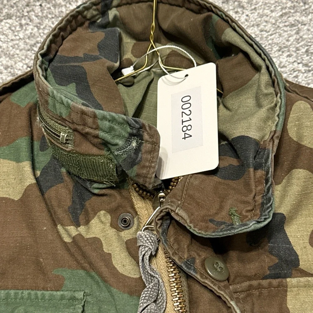 US Military M65 Field‎ Jacket Mens Small Short Woodland Camo Cold Weather Coat